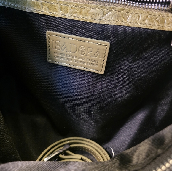 Elegant Olive Green Stella Bianca Italian Satchel NWOT - Picture 13 of 15